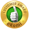 Awarded the eKomi Gold Seal of Approval!