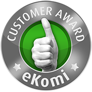 Awarded the eKomi Standard Seal of Approval!